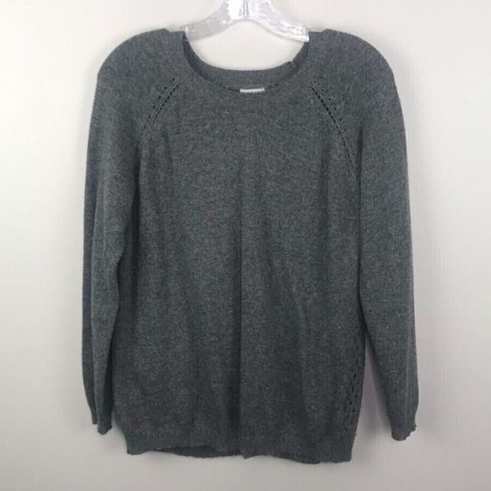 Pixley Stitch Fix Grey Diamond Cut Open Back Sweater Women’s Size Small S
